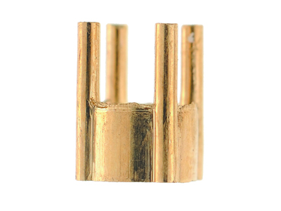 Bisel De 4 Puntas Para Piedra Redonda De 2,5 mm, Oro Amarillo De 18k. Ref. 02065 - Imagen Estandar - 2