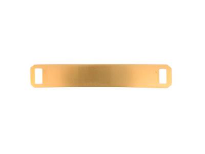 Plaque Identite Or Jaune 18k Rectangle 3,60 X 0,80cm Ep 0,60mm