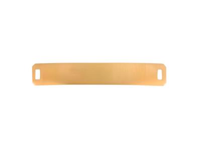 Placa De Identidad Rectangular 2,50x 0,40cm, Espesor 0,40mm, Agujer Os Rectangulares, Oro Amarillo De 1