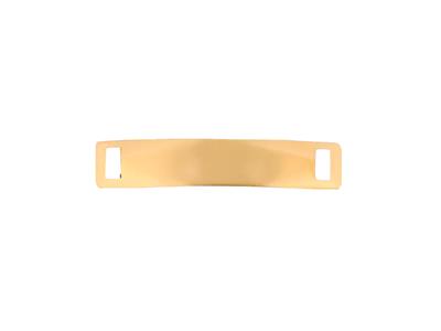 Placa De Identificacin Rectangular2 X 0,40cm, Espesor 0,60mm, Orif Icios Rectangulares, Oro Amarillo D