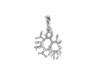 Colgante De Coral Para Perla De 7 A10 Mm, Oro Blanco De 18k. Ref. Pe3 0