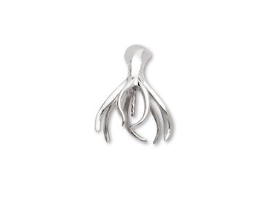 Colgante Pulpo Para Perla De 8a 10mm, Oro Blanco De 18k. Referencia.pe82