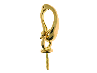 Clip Para Perlas De 9 A 10 Mm, Oro Amarillo 18k. Ref. Pec038