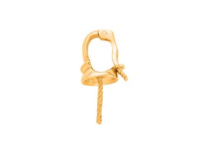 Clip Para Perla De 8 a 9 mm, Oro Amarillo De 18k. Ref. Pec058 - Imagen Estandar - 2