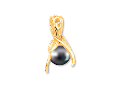 Pinza Colgante Para Perlas De 7 A 10 Mm, Oro Amarillo 18k. Ref. Pe124 - Imagen Estandar - 2