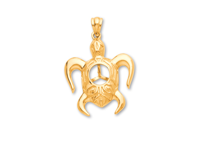 Colgante Tortuga Para Perla De 8 A 10 Mm, 18k De Oro Amarillo. Ref. Pe102 - Imagen Estandar - 1