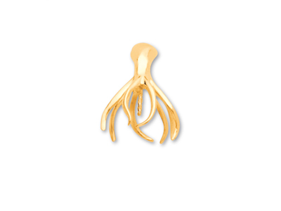 Colgante Pulpo Para Cuentas De 8 A 10 Mm, Oro Amarillo 18k Ref. Pe82