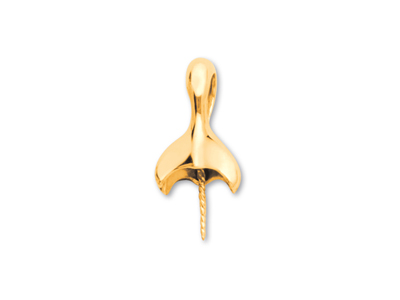 Colgante Cola De Delfn Para Perla De 7 A 9 Mm, Oro Amarillo De 18k. Ref.pe211