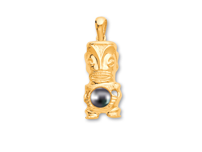 Colgante Tiki Para Perla De 8 a 10mm, Oro Amarillo De 18k. Ref. Pe100 - Imagen Estandar - 2