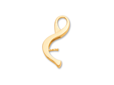Colgante Lazo Para Perla De 7a 9mm, Oro Amarillo De 18k. Referencia.pe213