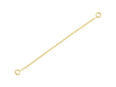 Cadena De Seguridad Para Pulsera De6cm, Eslabn Forat Redondo De 1, 17mm, Oro Amarillo De 18 K