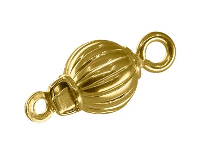 Cierre De Seguridad, Bola Acanaladade 6 mm, Oro Amarillo De 18 K - Imagen Estandar - 2