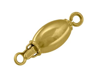 Cierre Cautivo, Oliva Liso 10x 6 mm, Oro Amarillo De 18 K - Imagen Estandar - 2