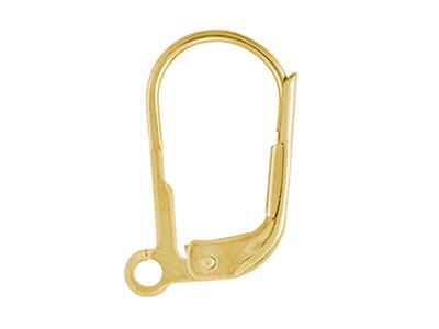 Sistema De Oreja Dormeuse Con Anilla, Oro Amarillo De 18 Quilates. Ref. 07456, Par