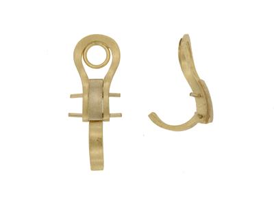 Clip Ear System 16 Mm, Oro Amarillo 18k, Ref 7329-ter, Por Par