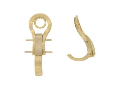 Sistema De Clip Para Orejas De 18 Mm, Oro Amarillo De 18 Quilates. Ref7304-bis, El Par - Imagen Estandar - 1