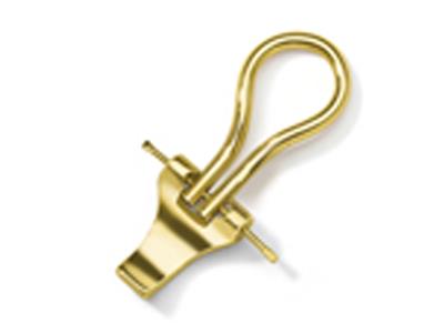 Sistema De Clip Para Orejas Con Pasador Largo, Oro Amarillo De 18 Quilates. Ref. 154000, El Par - Imagen Estandar - 1