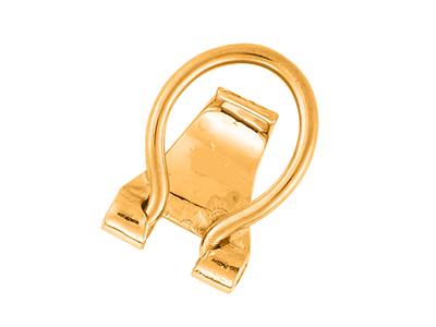 Sistema De Raqueta Para Orejas De 10 mm, Oro Amarillo De 18k. Ref. 7314, Par - Imagen Estandar - 2