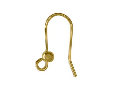 Gancho Para Pendientes Con Bola, Oro Amarillo 18k. Ref. 07420, Por Unidad - Imagen Estandar - 1