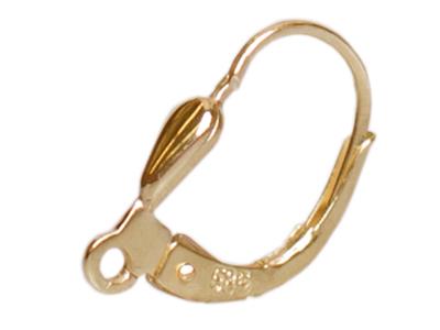 Arracada Con Aro Abierto, Motivo Gota Invertida, Oro Amarillo 18k, Ref.07436, Cada Uno - Imagen Estandar - 1