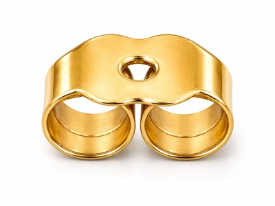 Poussette Belge Festoneado, Oro Amarillo De 18 Quilates. Ref. 07401-bis, Por Par