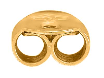 Cierre Belga Liso, Oro Amarillo De 18k. Ref. 07408, Par