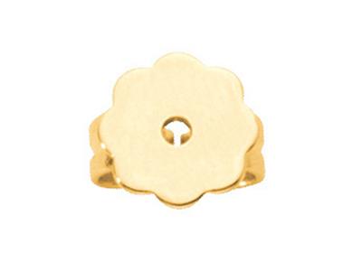 Cierre De Pendiente Con Placa Flor,oro Amarillo 18 Kt. Ref. 07412, - Imagen Estandar - 1