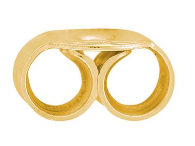 Cierre De Presin Belga Liso, Oro Amarillo De 18k. Ref. 07439, Par
