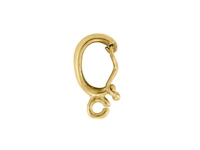 Asa Abierta Lisa De 14,5 MM Con Anilla, Oro Amarillo De 18k. Ref. 07245