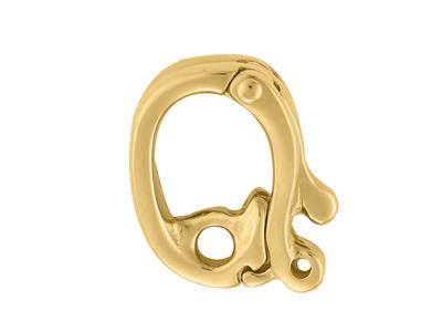 Asa De Apertura De 11 mm, Doble Seguridad Con Anilla, Oro Amarillo De 18k. Ref. 07243 - Imagen Estandar - 1