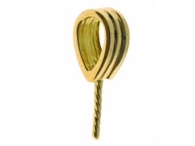 Fianza Para Perla De 8 A 9 Mm, Oro Amarillo De 18k. Ref. Be147 - Imagen Estandar - 1