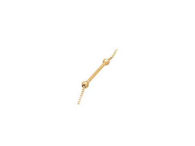 Collar De Cadena Veneciana, Con 3 Porta Varillas Para Perlas, 41 Cm, Oro Amarillo 18 Kt - Imagen Estandar - 2