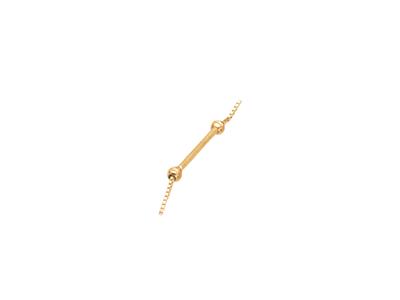 Collar De Malla Veneciana, Con 3 Soportes De Varillas Para Perlas, 41 cm, Oro Amarillo 18k - Imagen Estandar - 2