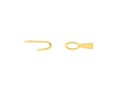 Embout Avec Anneau Pour Plaques Identite 0,70 X 0,20mm Or Jaune 18k