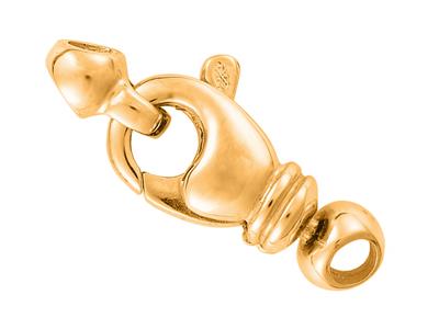 Cierre De Esposas Con Punta Y Anilla Giratoria De 18 mm, Oro Amarillo De 18k. Ref. 17170 - Imagen Estandar - 1