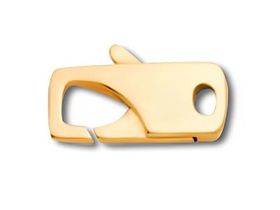Cierre Menotte Plano Con Anilla Integrada 19 X 8 mm, Oro Amarillo De 18 Quilates - Imagen Estandar - 1