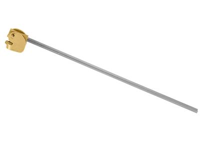 Sistema De Broche De Tallo Simple Con Resorte, Oro Amarillo De 18k. Ref. 07205 - Imagen Estandar - 2