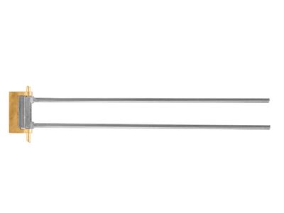 Sistema De Broche De Doble Varilla De 10mm, Oro Amarillo De 18k. Ref. 07202-bis - Imagen Estandar - 1