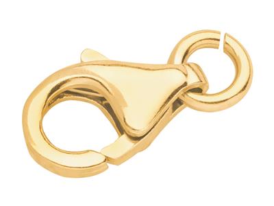 Cierre De Esposas Abombado Estampado Con Anilla Libre De 11 mm, Oro Amarillo De 18k. Ref. 17028 - Imagen Estandar - 2