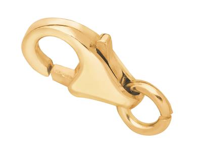 Cierre De Esposas Abombado Estampado Con Anilla Libre De 11 mm, Oro Amarillo De 18k. Ref. 17028 - Imagen Estandar - 3