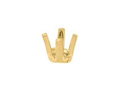 Engaste Con 4 Garras Para Piedra Redonda De 2,6 Mm, Oro Amarillo 18k. N De Artculo 01292