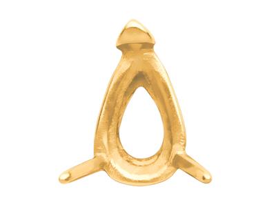 Engaste De 3 Garras Para Piedra Pera De 4 X 3 mm, Oro Amarillo De 18k.ref. 04823 - Imagen Estandar - 3