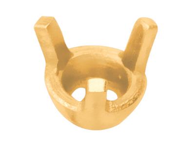 Bisel De 3 Puntas Para Piedra Redonda De 2 mm, Oro Amarillo De 18k. Ref. 01514 - Imagen Estandar - 1