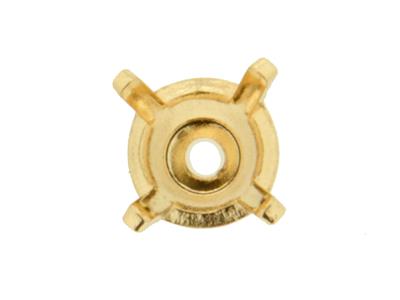 Bisel De 4 Puntas Para Piedra Redonda De 4,1 mm, Oro Amarillo De 18k. Ref. 01292 - Imagen Estandar - 2