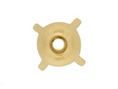 Bisel De 4 Puntas Para Piedra Redonda De 4,1 mm, Oro Amarillo De 18k. Ref. 01292 - Imagen Estandar - 3