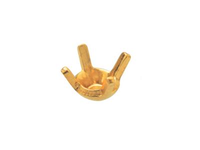 Engaste De 4 Puntas Para Piedra Redonda De 4,4 mm, Oro Amarillo De 18k. Ref. 01410 - Imagen Estandar - 1