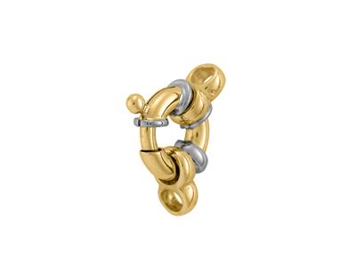 Anillo Marino Con Doble Anilla De 11mm, Oro Bicolor De 18k. Ref. 27030 - Imagen Estandar - 2