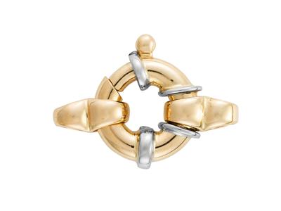 Anillo Marino Con Doble Anilla De 13mm, Oro Bicolor De 18k. Ref. 27031 - Imagen Estandar - 1