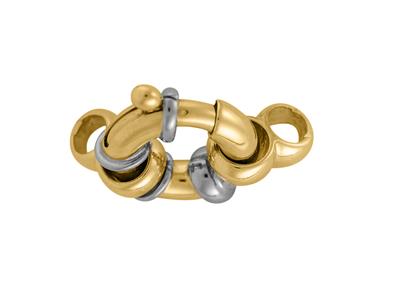 Anillo Marino Con Doble Aro 13 Mm, Oro Bicolor 18k. Ref. 27031 - Imagen Estandar - 2