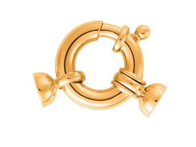 Anillo Marino Con Extremos En Formade Campana Lisos De 17 mm, Oro Ama Rillo De 18k. Ref. 27009 - Imagen Estandar - 2